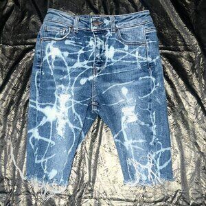 Kids Small Bleach Tie Dye Denim Capris